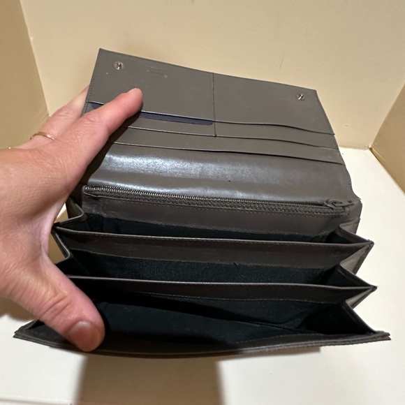 Prada Grey Nylon/Leather Sport Ligne Long Wallet - Picture 3 of 9